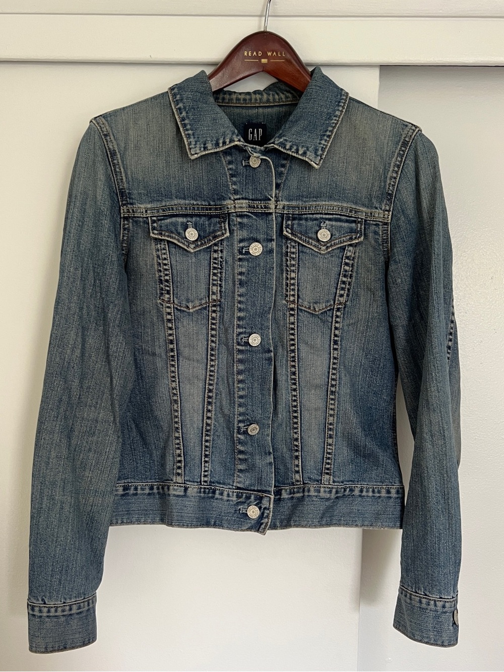 GAP Washed Denim Shirt Jacket in Blue